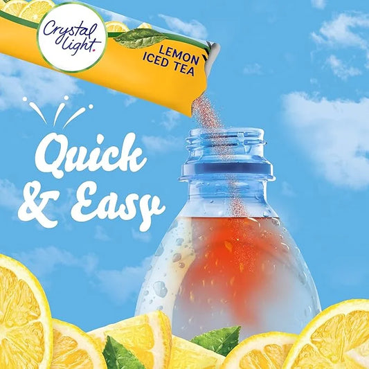 Crystal Light Lemon Iced Tea Naturally Flavored with other natural flavor Powdered Drink Mix, 120 ct Pack, 12 Boxes of 10 ...