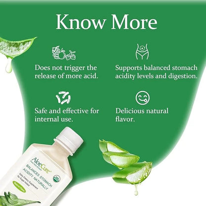 AloeCure USDA Organic Aloe Vera Juice Made Within 12 Hrs of Harvest - Pure Aloe Juice Natural Digestive Supplement to Supp...