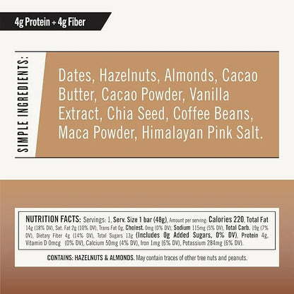 Thunderbird Bars Energy Snack, Gluten-Free with Protein, Healthy Real Food, Vegan Paleo Non-GMO, No Added Sugar, Hazelnut ...
