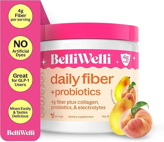 Daily Fiber Supplement Powder with Collagen, Probiotics & Electrolytes | Supports Digestive Health, Gut Balance & Debloati...