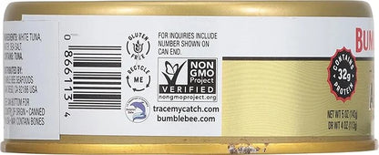 Bumble Bee Prime Solid White Albacore Tuna in Water, 5 oz Can - Premium Wild Caught Tuna - 32g Protein per Serving - Non-G...