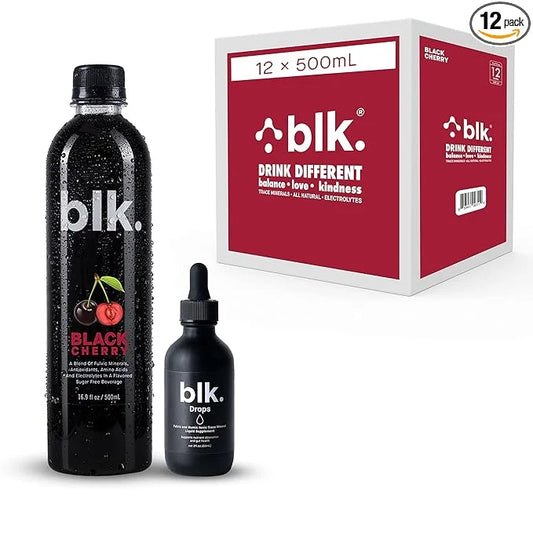 12ct Black Cherry 16.9oz and 1ct Concentrated blk. Drops and Bioavailable Fulvic & Humic Acid Over 77 Trace Minerals Helps...