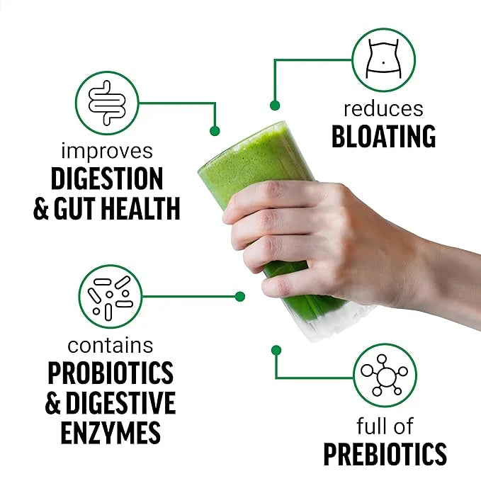 Force Factor Smarter Greens Superfoods + Digestion Powder, 3-Pack, Greens Powder with 2 Billion Probiotics, Digestive Enzy...