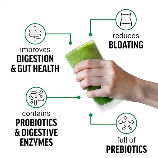 Force Factor Smarter Greens Superfoods + Digestion Powder, 3-Pack, Greens Powder with 2 Billion Probiotics, Digestive Enzy...