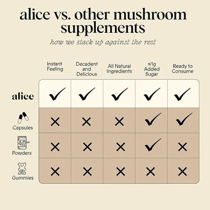 Alice Mushrooms Nightcap + Brainstorm Duo | Functional Mushroom Chocolates | Brainstorm Energy Bites for Focus, Clarity & ...
