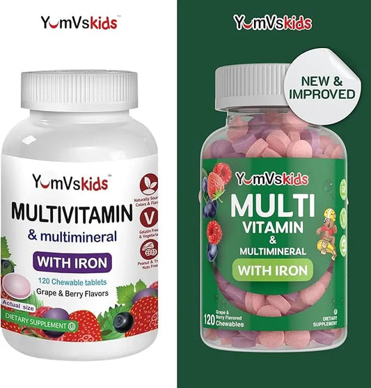 YumVs Complete Kids Multivitamin with Iron 2 Year (120 Tablets)