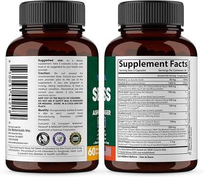 Sea Moss Black Seed Oil Ashwagandha 1 Supplement, 60 Capsules 2) |
