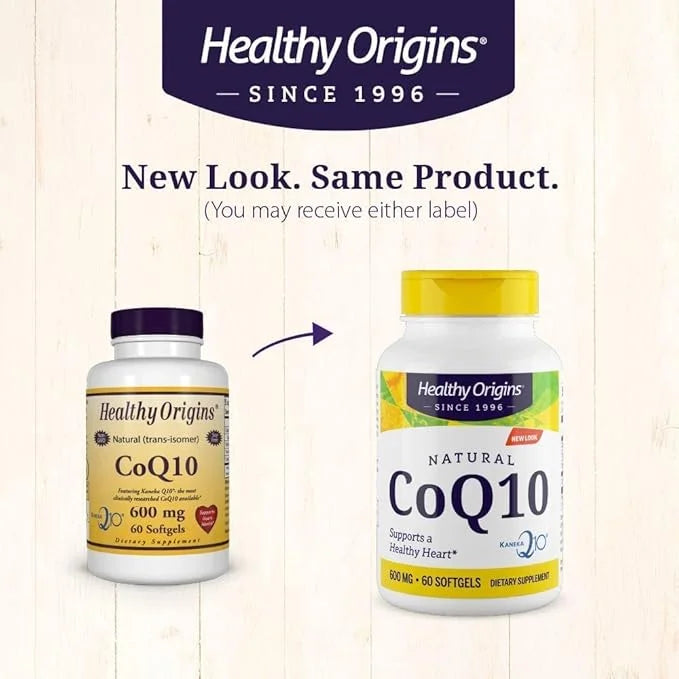 Healthy Origins CoQ10 (Kaneka Q10), 600 mg 60 Softgels