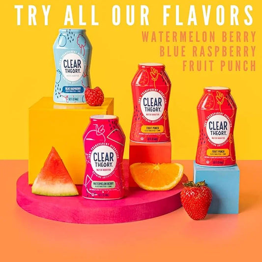 Clear Theory Water Flavoring Drops, Electrolytes Drink Mix, Water Enhancer Liquid, Flavored Hydration for Kids, Vegan, Glu...