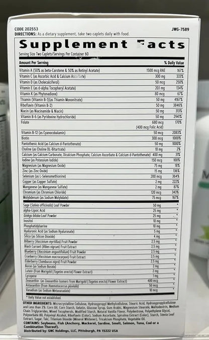 GNC Women's Multivitamin 50 Plus |Supports B12 | 120 Caplets