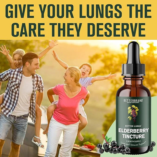 Betterbrand BetterLungs Elderberry Tincture Dietary Supplement (30 Day)
