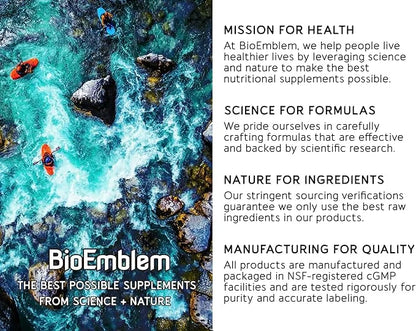 BioEmblem Antarctic Krill Oil Supplement 1000mg | Omega-3 Oil 60-Count Non-GMO