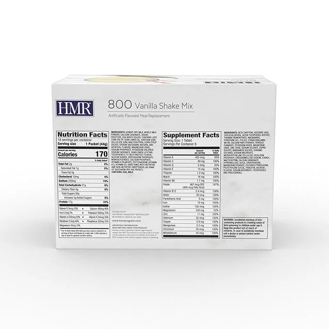 HMR "Classic" 800 Shake Meal Replacement Mix 17g of 18 Single