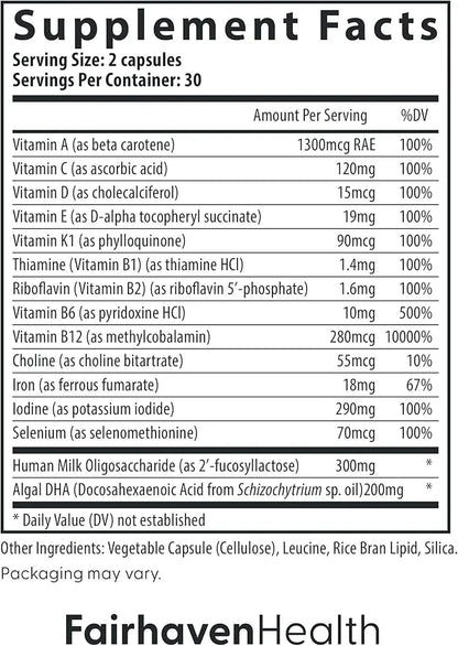 Fairhaven Health Postnatal Multivitamin Essentials 60 Capsules
