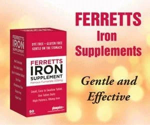 Iron Tablets 106mg (325mg Ferrous Fumarate) - 60 Day Supply of High Potency Iron Supplements for Women & Men - Gentle & No...