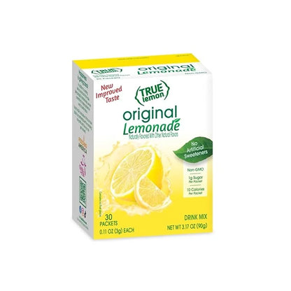 TRUE LEMON Original Lemonade Drink Mix| Made from Real Lemon | No Preservatives, No Artificial Sweeteners, Gluten Free | W...