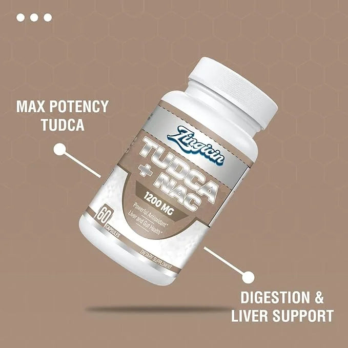 TUDCA with NAC Supplement 1200mg 120 Capsules,Powerful