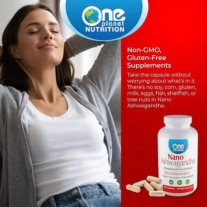 Nano Ashwagandha, 500 mg Ashwagandha Leaf 120 Capsules