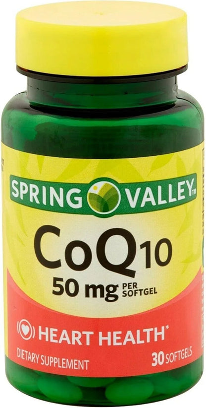 Spring Valley - Co Q-10 50 Q10, CoQ10, CoQ10, 30 30 Softgels