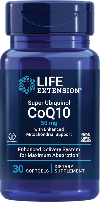 Life Extension Super Ubiquinol CoQ10 50 mg, 30 softgels