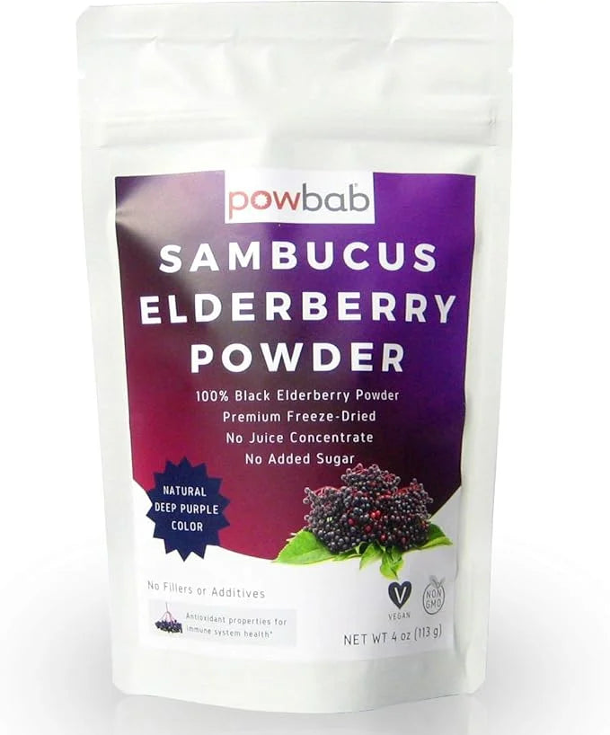 Sambucus Elderberry Powder from 100% Freeze-Dried (4 oz).