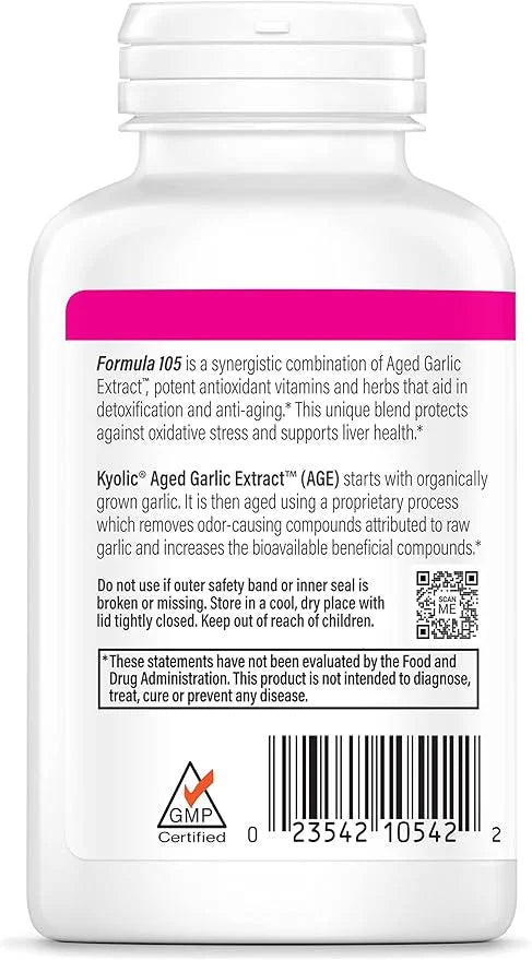 Kyolic Aged Garlic Extract Formula 105, 200 Capsules