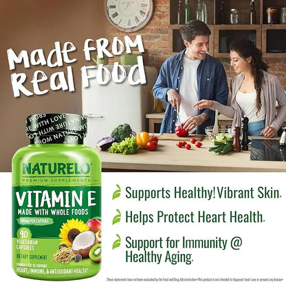 NATURELO Vitamin E 180 mg (300 IU) 90 Vegan