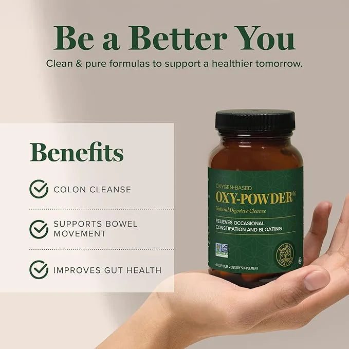 Global Healing Oxy-Powder Colon Cleanse, Constipation Relief for Women & Men, Magnesium Oxide Colon Cleanser & Detox for W...
