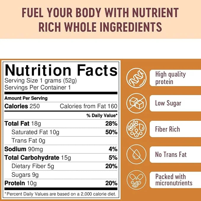 Cashew Cinnamon Bar- Organic, Paleo, Gluten Free and Raw by Mammoth Bar, 10-12g Protein, 1.8 Oz. Bar (10 Bars) … - Product...