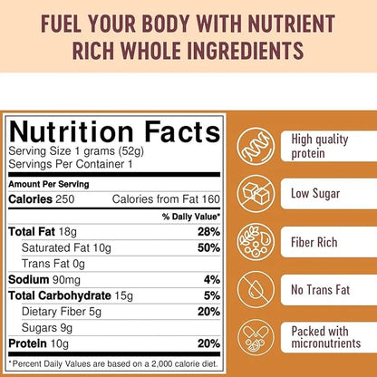 Cashew Cinnamon Bar- Organic, Paleo, Gluten Free and Raw by Mammoth Bar, 10-12g Protein, 1.8 Oz. Bar (10 Bars) … - Product...
