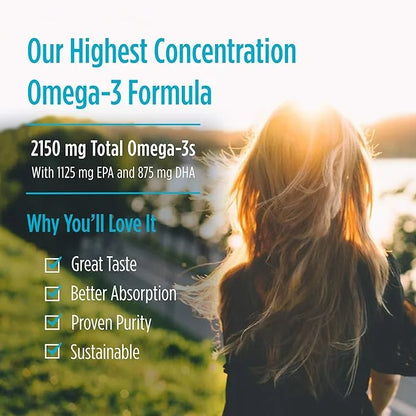 Nordic Naturals ProOmega 2000, Lemon Flavor 120 Soft 2150 mg Omega-3 - 60 Servings
