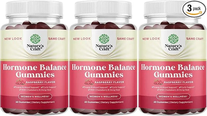 Hormone Balance for Women of All Ages - PMS Gummies and Cycle Support Supplements for Women with Vitamin B6 and Dong Quai ...