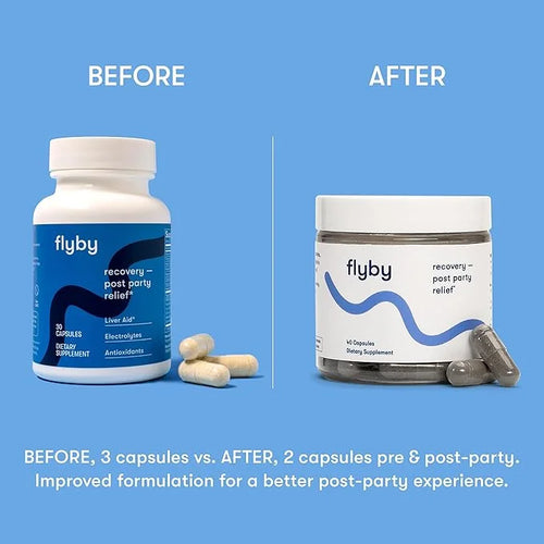 Flyby Recovery Supplement - All The Hang, Without The Over!™ - with Milk Thistle, Vitamin C, Activated Charcoal, and Apple...