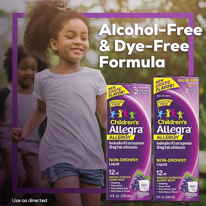 Allegra Children's 12HR Non-drowsy Antihistamine Liquid, 4 oz.