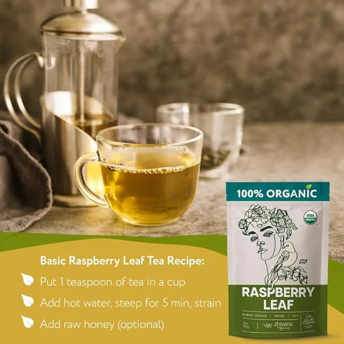 Red Raspberry Leaf Tea Organic – Loose Rasberry Leaves - Organic Raspberry Leaf Tea for Frist, Second, Third Semester Preg...