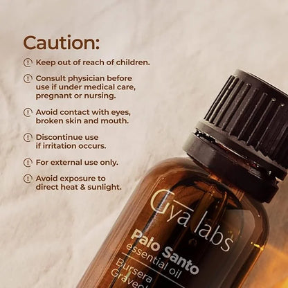 Gya Labs Palo Santo Essential Oil for Diffuser - 0.34 Fl Oz - 100% Pure Natural Palo Santo Oil for Hair, Skin, Perfume Can...
