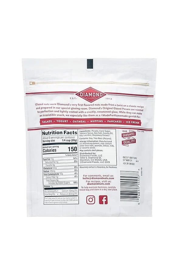 Diamond of California Original Glazed Pecans 5.5 oz 1 unit