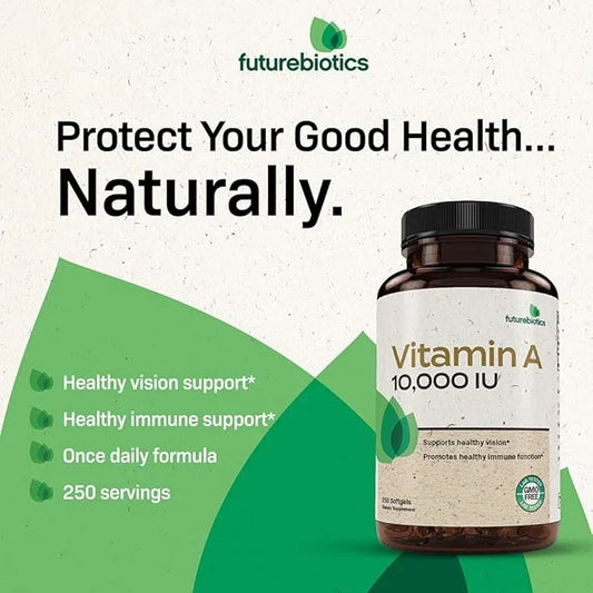 Futurebiotics Vitamin A 10,000 IU Premium 250 Softgels