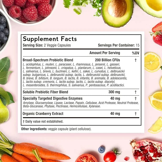 Doctor's Recipes Probiotics for Women, 200B 36 Strains, 30 Caps