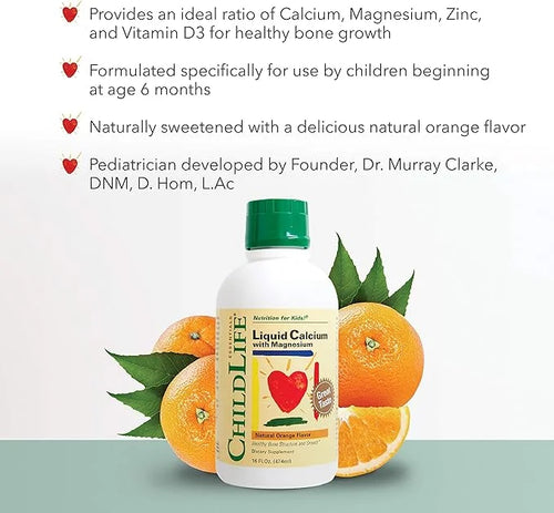 Childlife Liquid Calcium/Mag Natural Orange 16 4 Pk