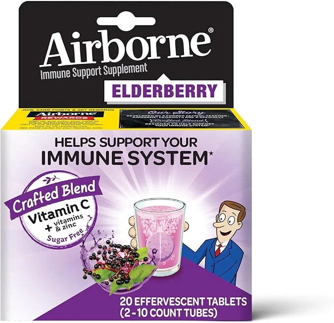 Airborne Elderberry + Zinc & Vitamin 20 Fizzy