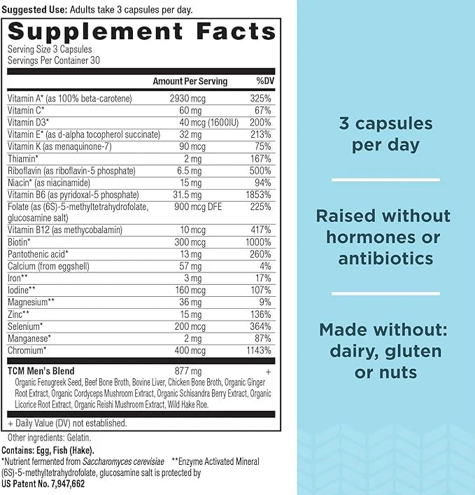 Ancient Nutrition Multivitamin for Men, Multi B12, Zinc, 90 Ct
