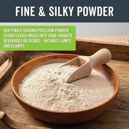 Viva Naturals Organic Psyllium Husk Powder, 10 oz - Finely Ground, Unflavored Plant Based Superfood - Good Source of Fiber...