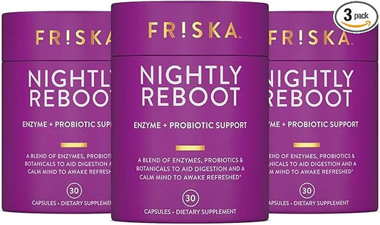 FRISKA Nightly Reboot Enzyme and Probiotics 90 Capsules