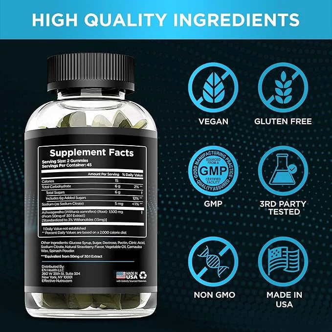 Ashwagandha Gummies 1500mg (90 Count)