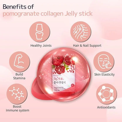 HAMCHOROK❤️Rg+ Anti-Aging Korean-Beauty Pomegranate Collagen Jelly 20g x60 x60 stick/ Joint(60)