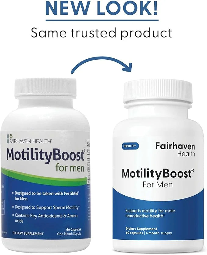 Fairhaven Health MotilityBoost for Men | Prenatal Male Fertility Supplement for Motility Strength | Pre-Conception for Him...