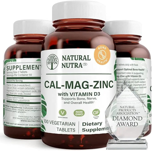 Natural Nutra Calcium Magnesium Zinc Supplement D3 for 100 Count 2)