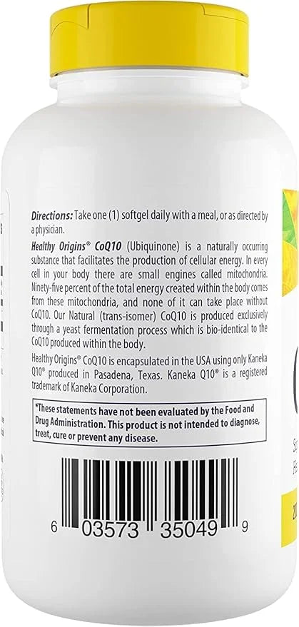 Healthy Origins CoQ10 (Kaneka Q10), 200 mg 150 Softgels