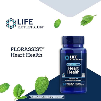 Life Extension FLORASSIST Heart Health 2.5 Billion 60 Capsules